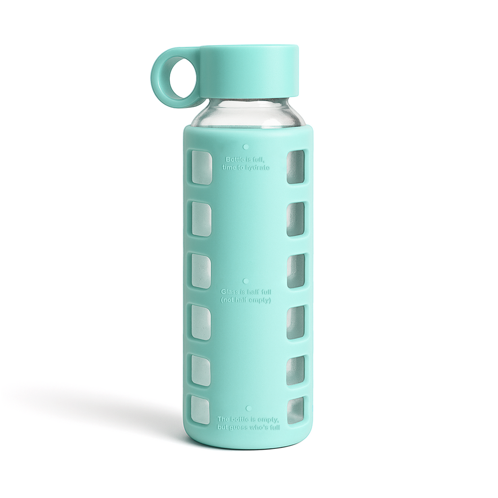 Purifyou Glass Water Bottle with Silicone Sleeve