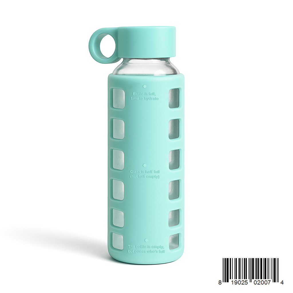 Purifyou Glass Water Bottle with Silicone Sleeve