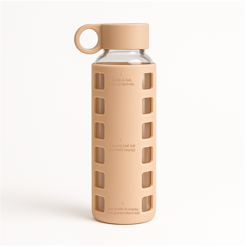 Purifyou Glass Water Bottle with Silicone Sleeve