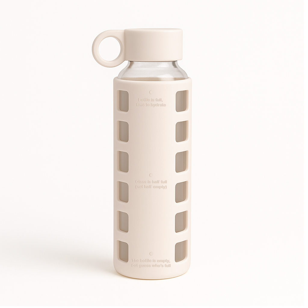 Purifyou Glass Water Bottle with Silicone Sleeve