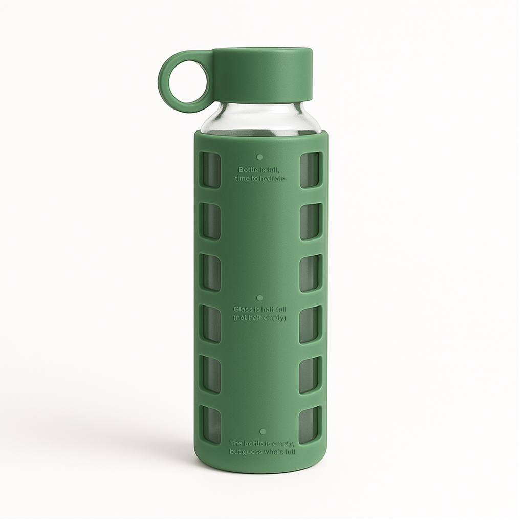 Purifyou Glass Water Bottle with Silicone Sleeve