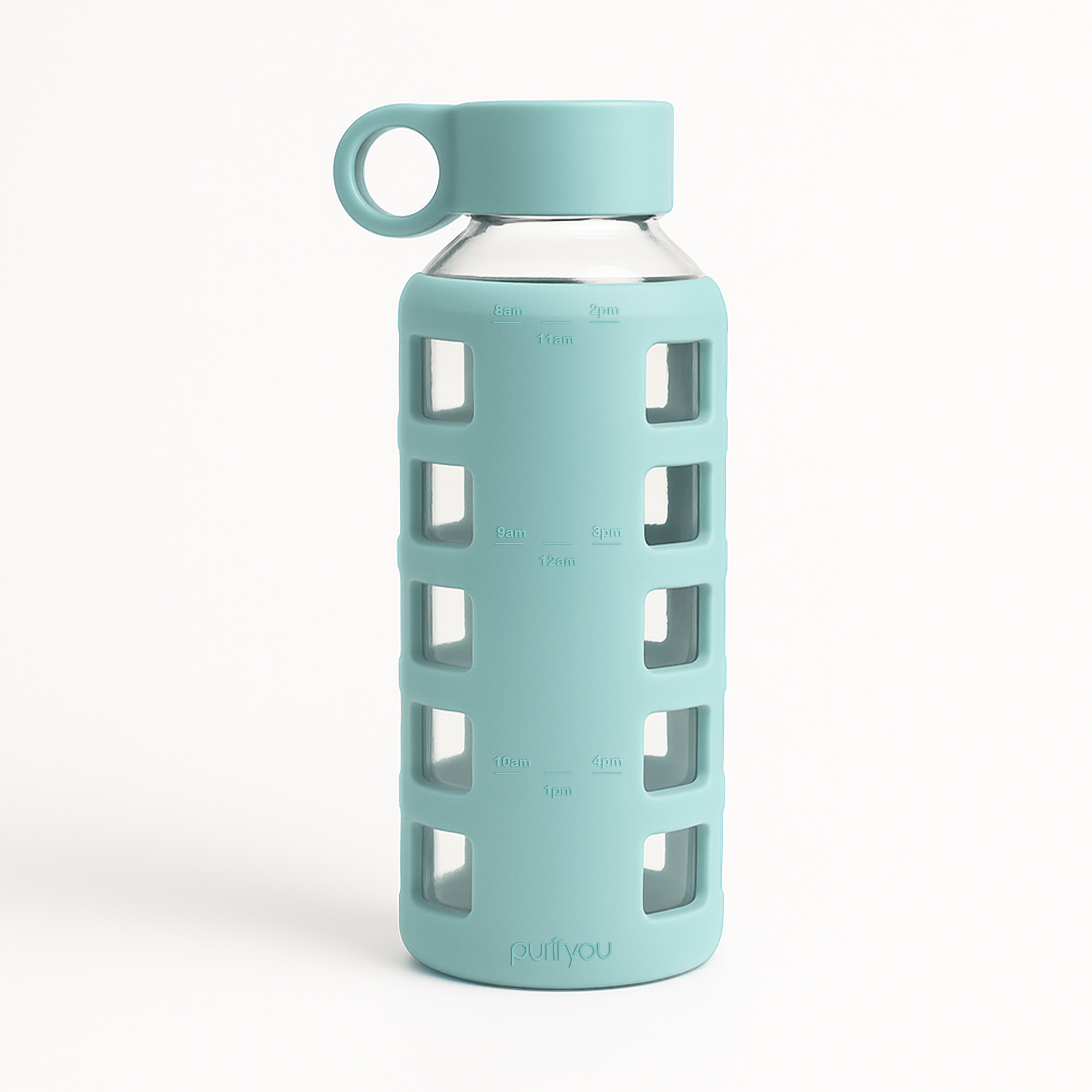 Purifyou Glass Water Bottle with Silicone Sleeve