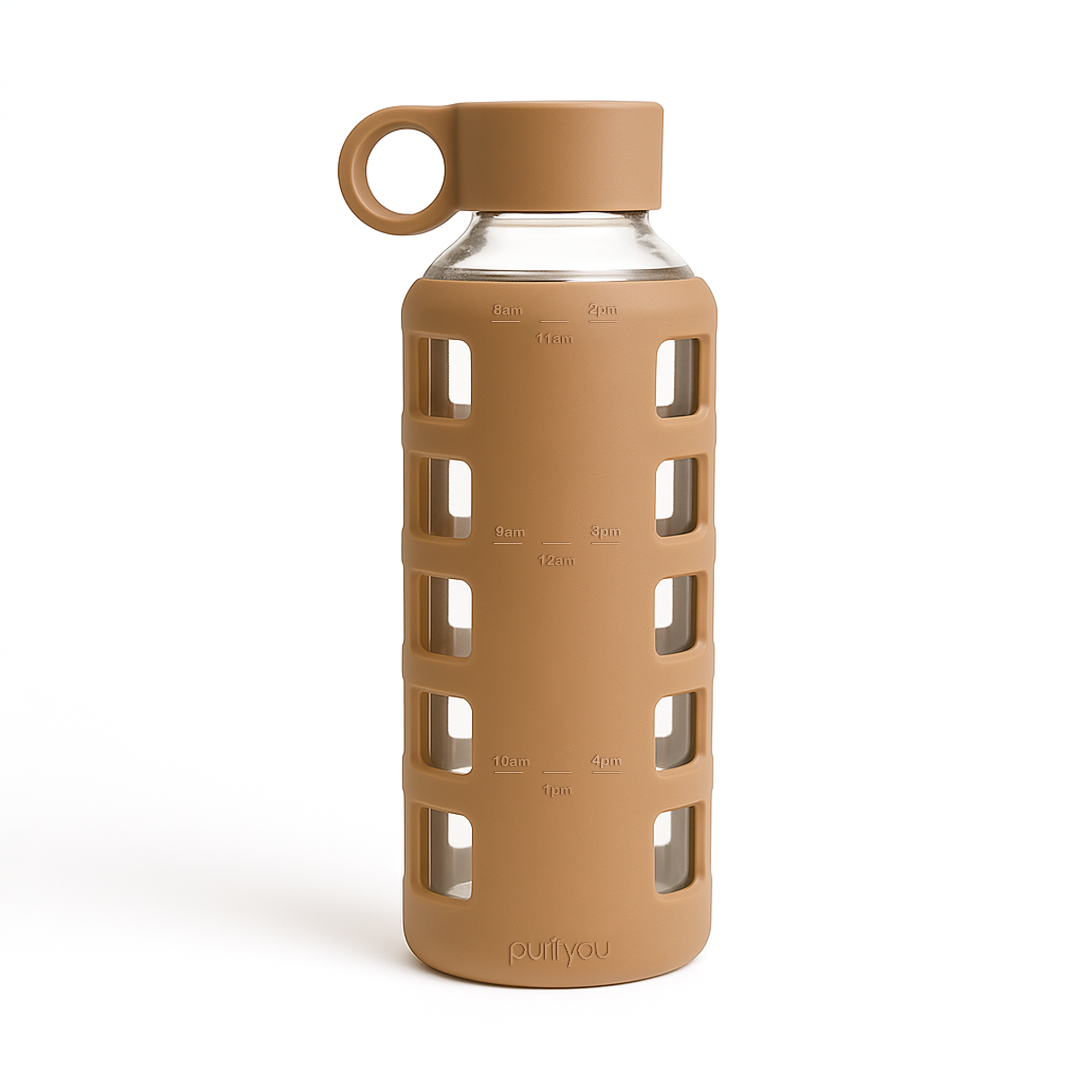 Purifyou Glass Water Bottle with Silicone Sleeve