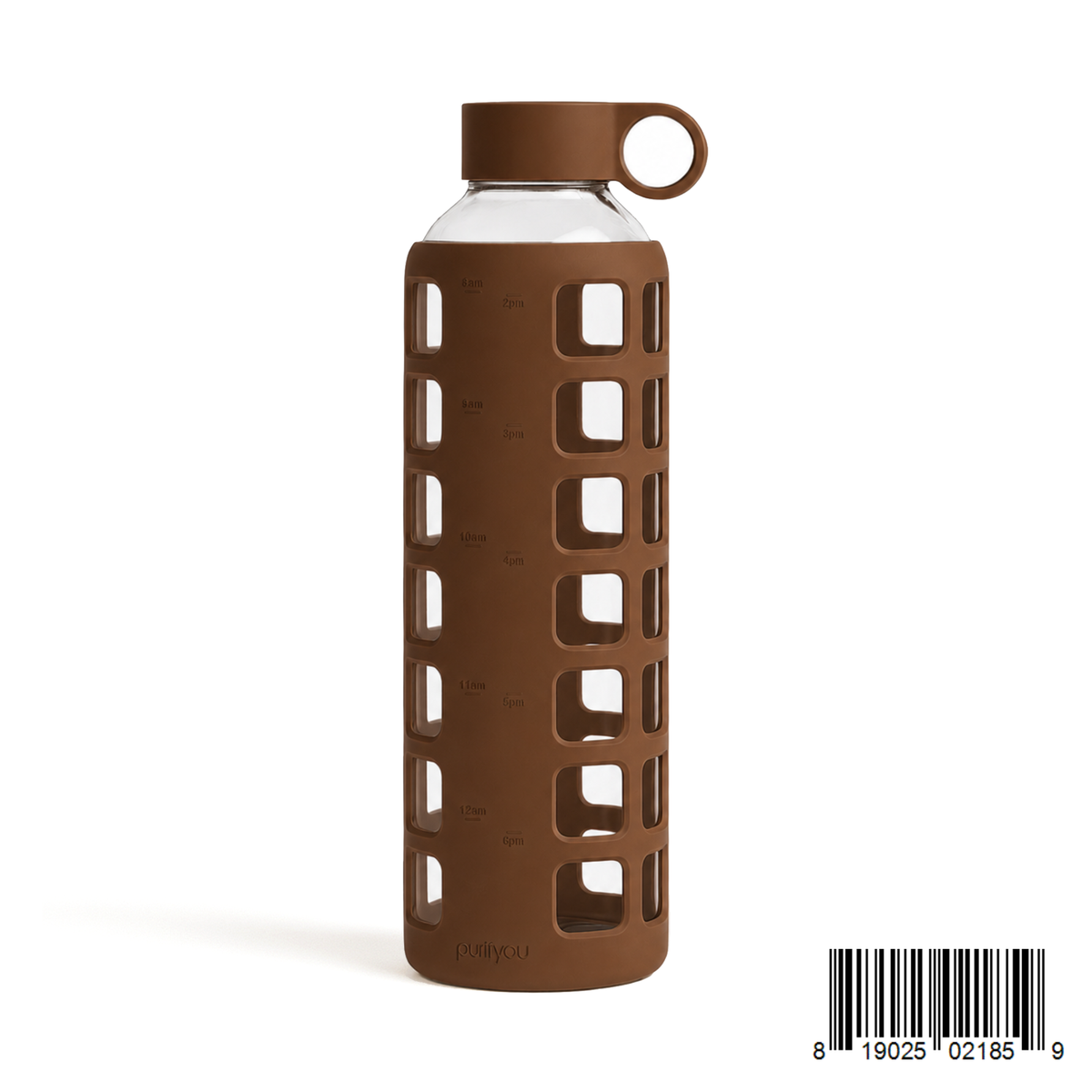 Purifyou Glass Water Bottle with Silicone Sleeve