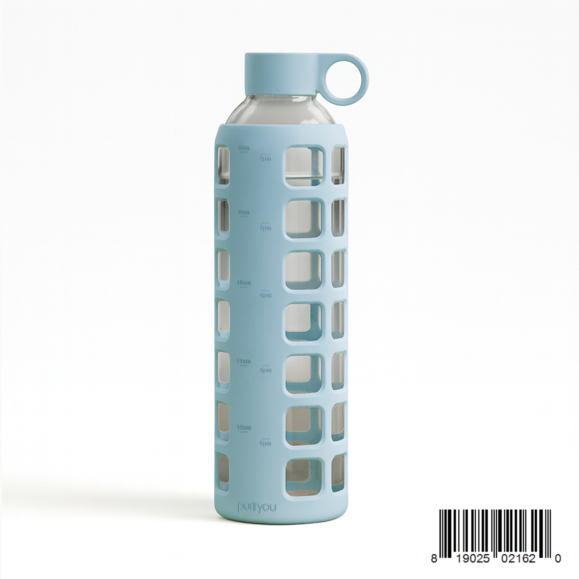 Purifyou Glass Water Bottle with Silicone Sleeve