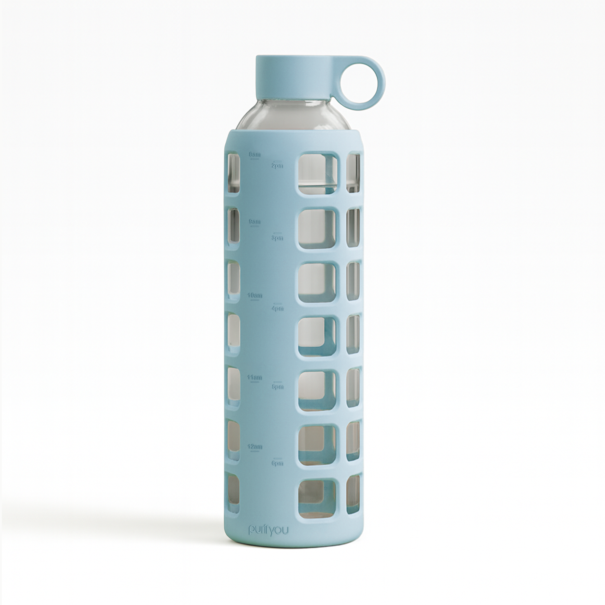 Purifyou Glass Water Bottle with Silicone Sleeve