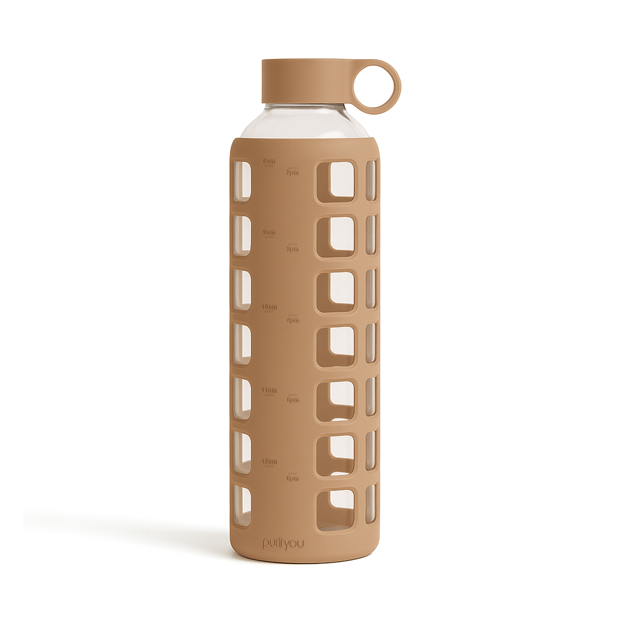 Purifyou Glass Water Bottle with Silicone Sleeve