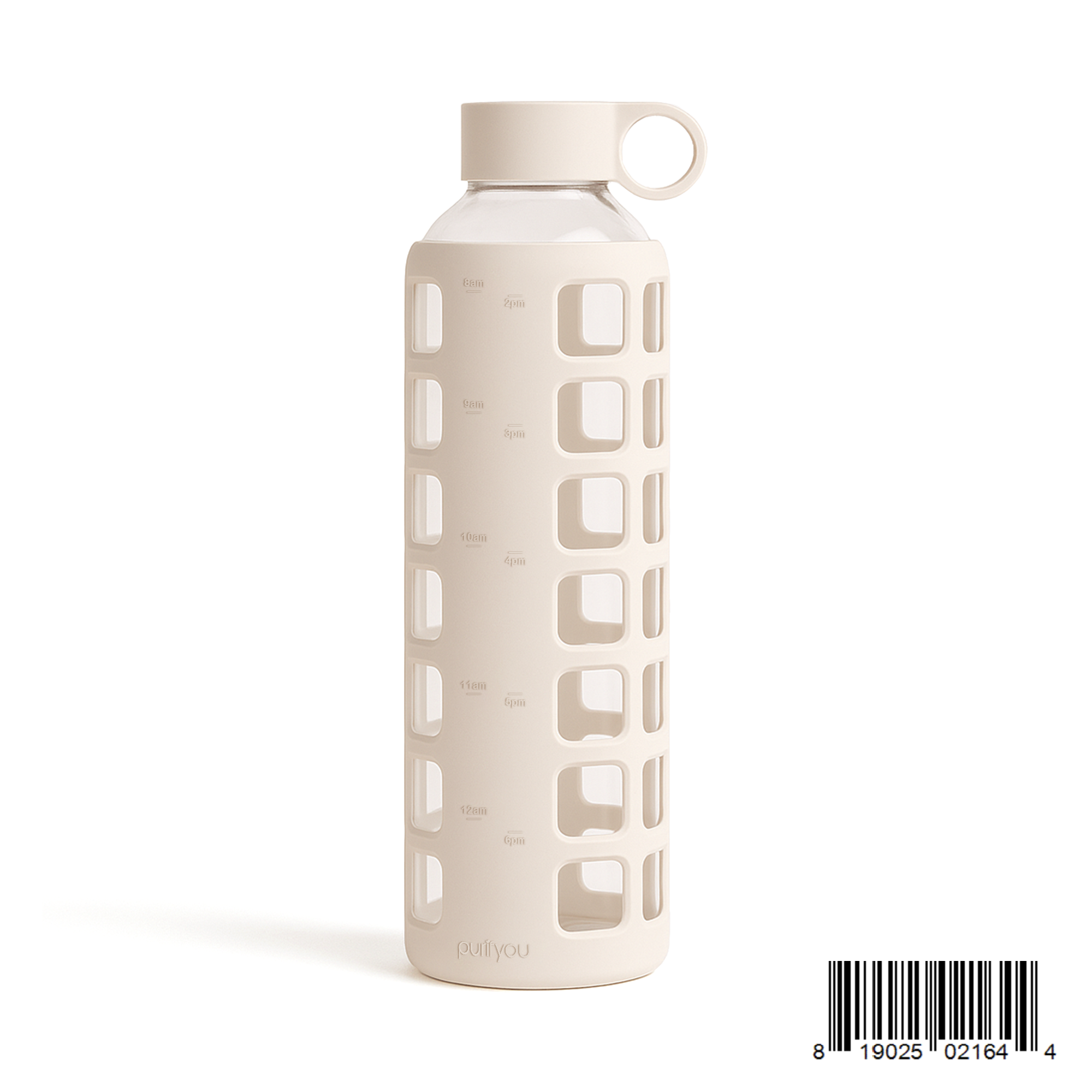 Purifyou Glass Water Bottle with Silicone Sleeve