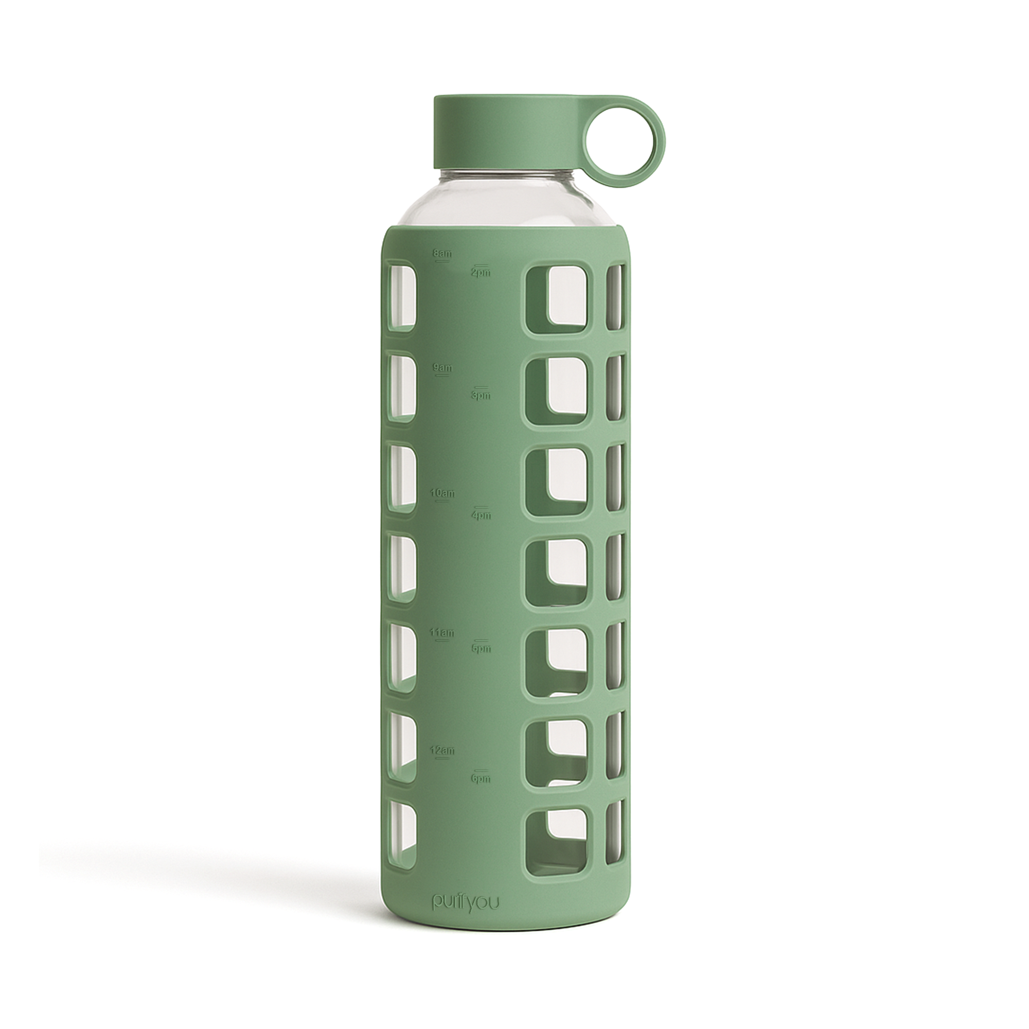 Purifyou Glass Water Bottle with Silicone Sleeve
