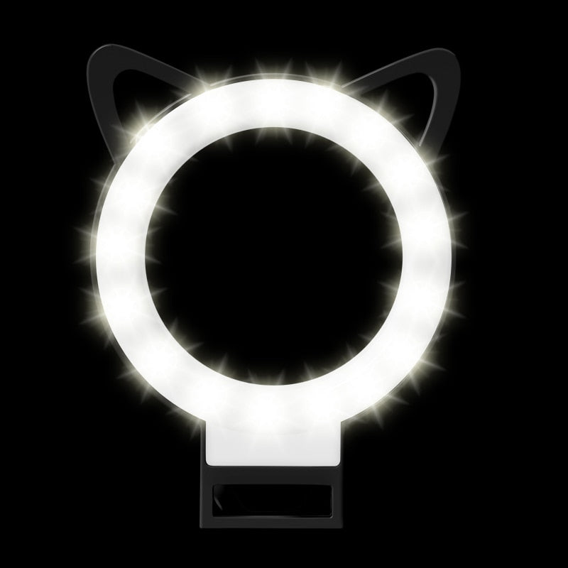 USB Clip-On Selfie Ring Light for Phones