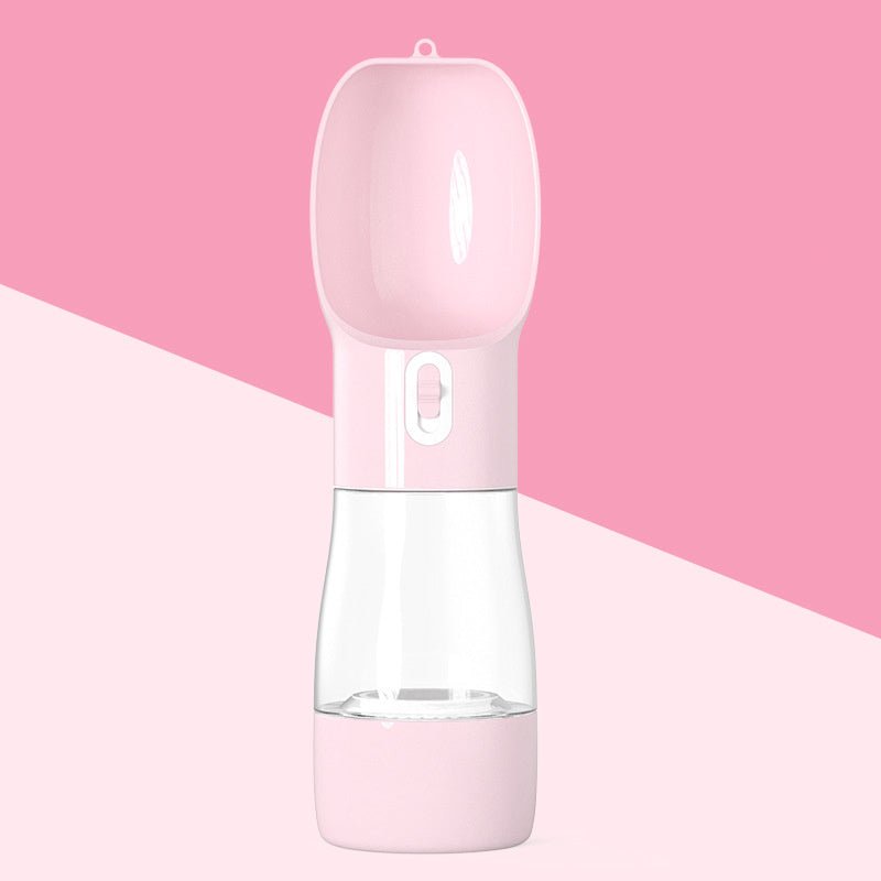 Portable Dog Water Bottle with Food Container