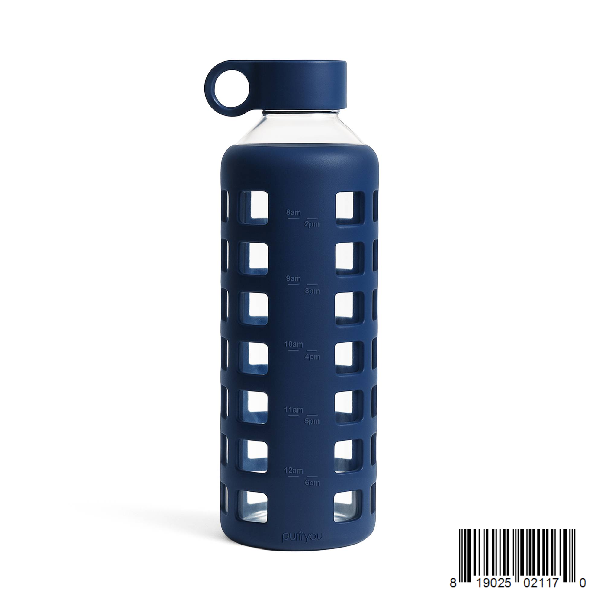 Purifyou Glass Water Bottle with Silicone Sleeve