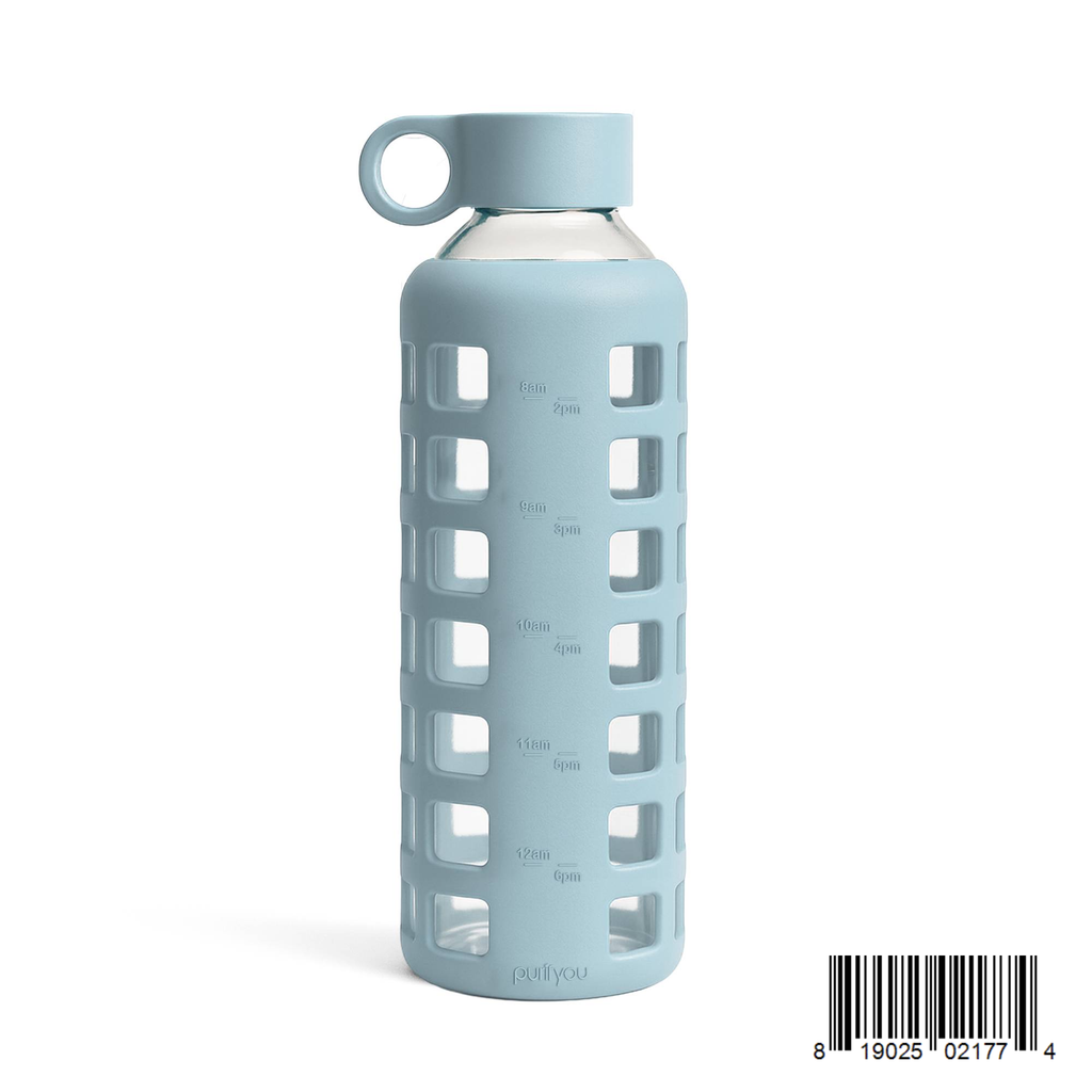 Purifyou Glass Water Bottle with Silicone Sleeve