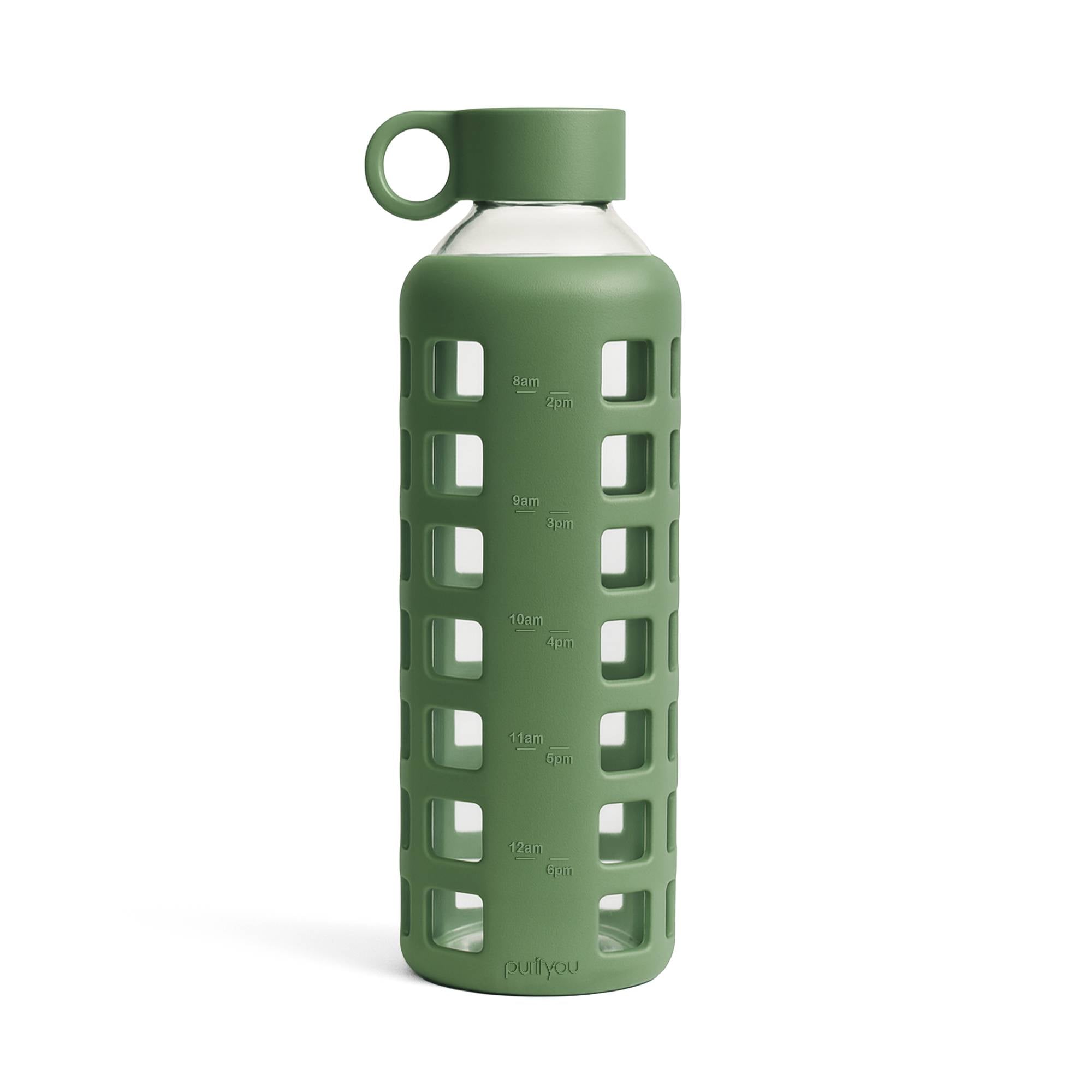 Purifyou Glass Water Bottle with Silicone Sleeve