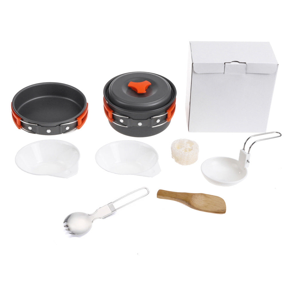 8-Piece Camping Cookware Set for 1–2 People