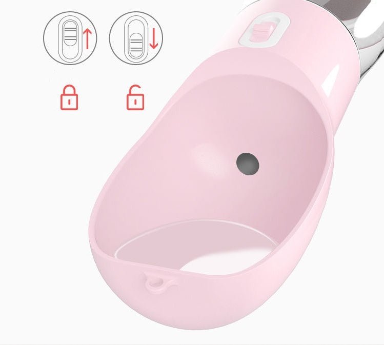 Portable Dog Water Bottle with Food Container
