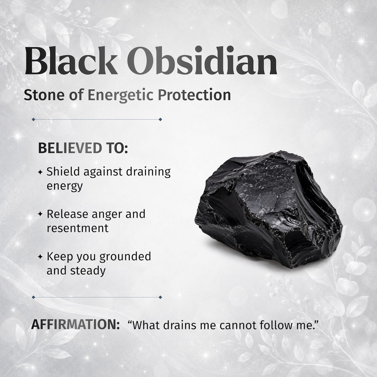 Black Obsidian Hexagram Talisman Pendant