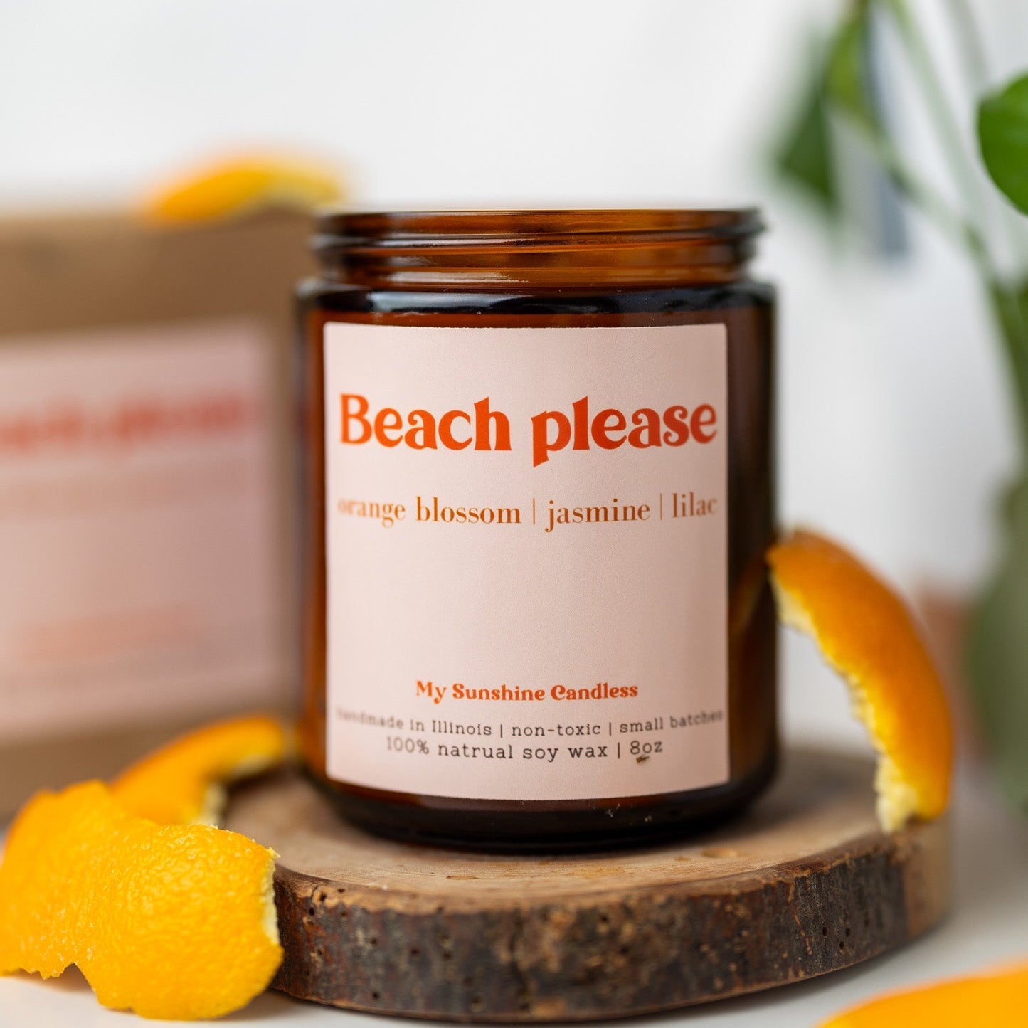 Beach Please 8 oz Amber Jar Candle