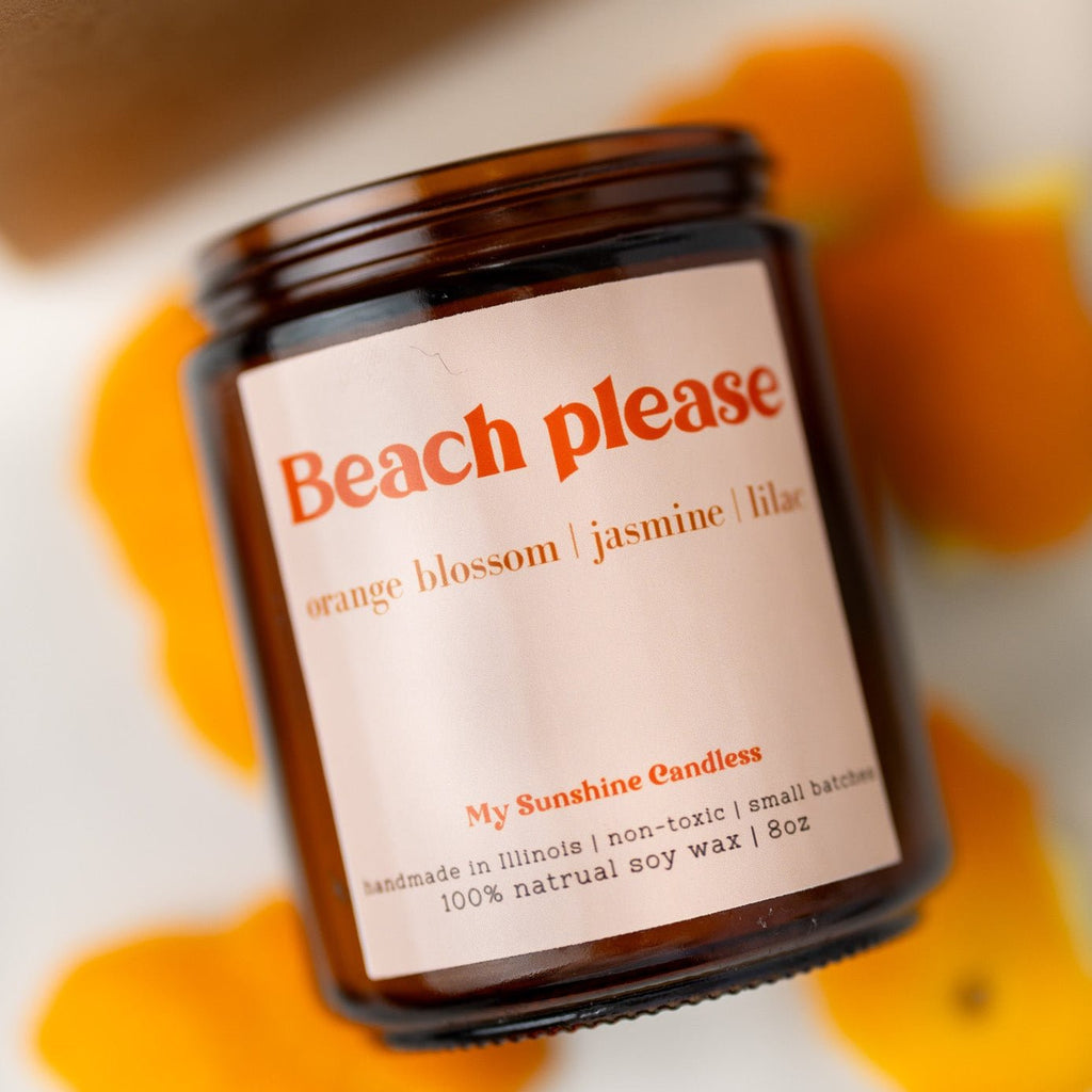 Beach Please 8 oz Amber Jar Candle
