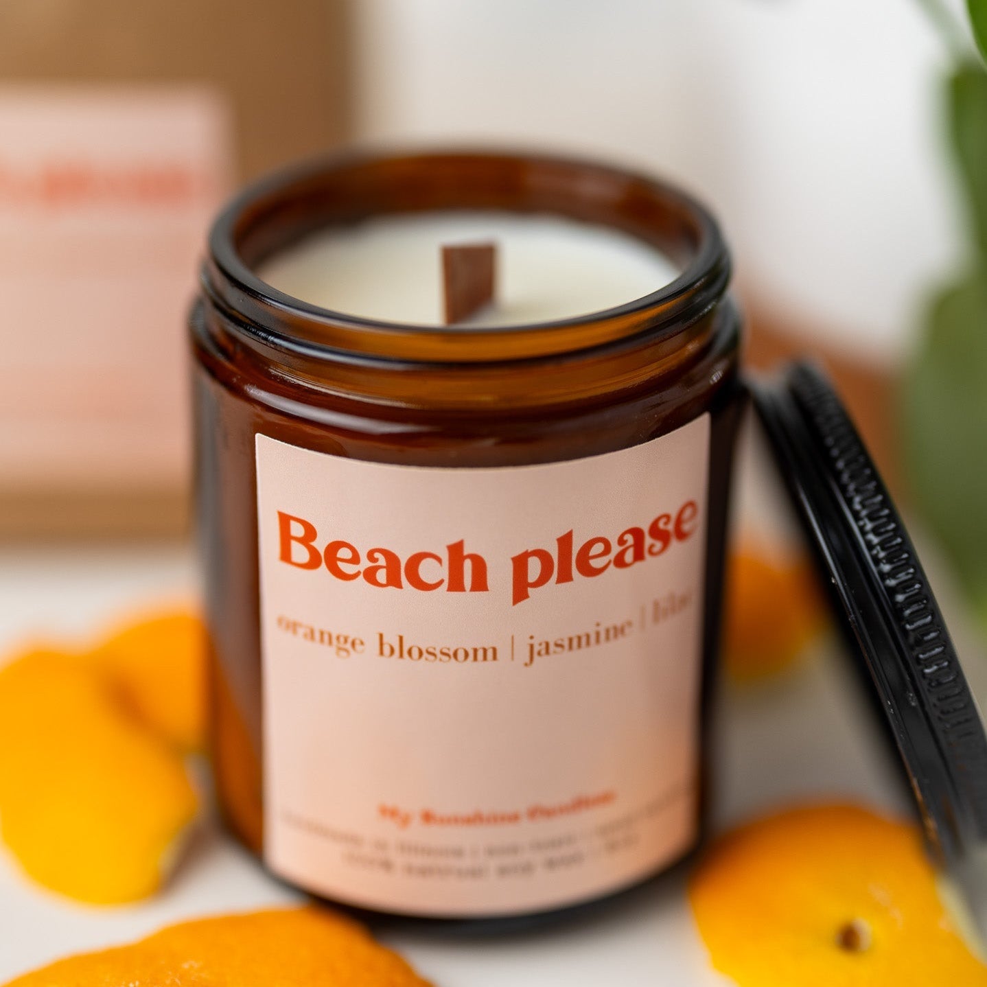 Beach Please 8 oz Amber Jar Candle