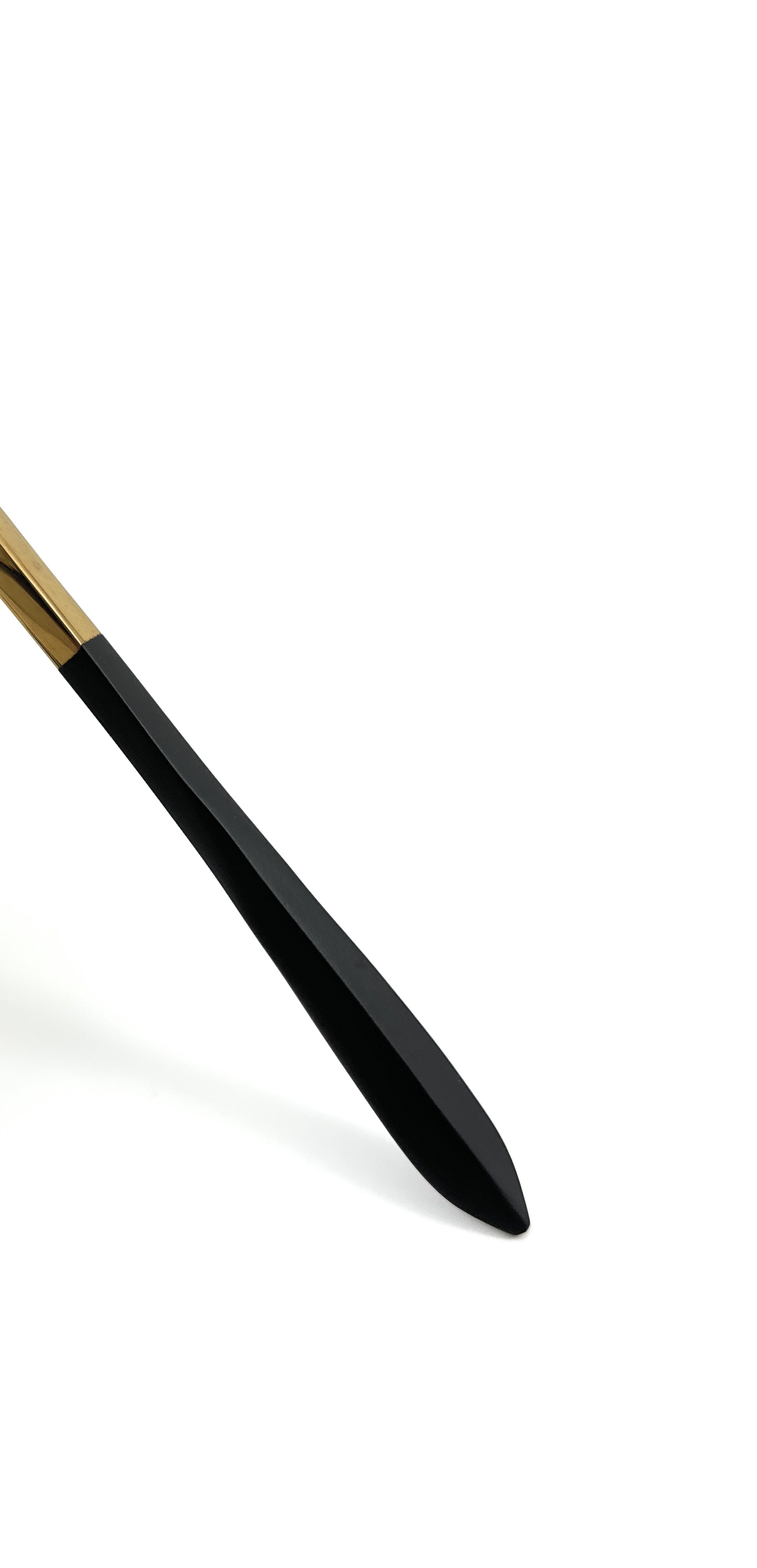 Matte Black & Gold Stainless Steel 20-Piece Flatware Set