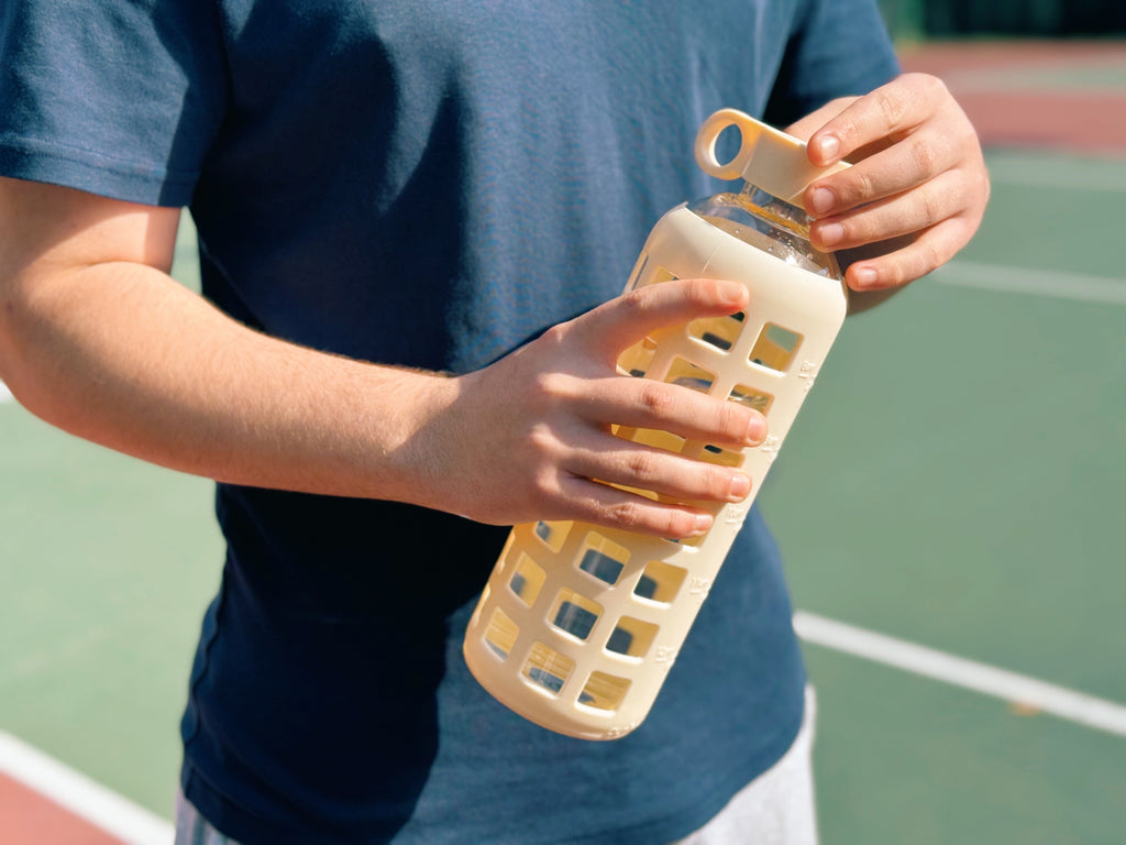 Purifyou Glass Water Bottle with Silicone Sleeve