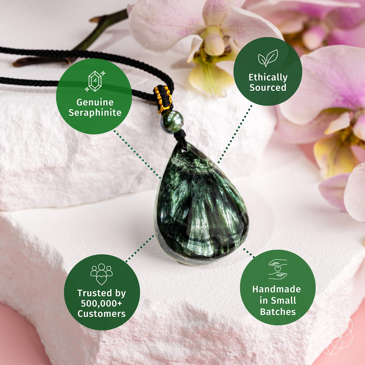 Natural Seraphinite Pendant