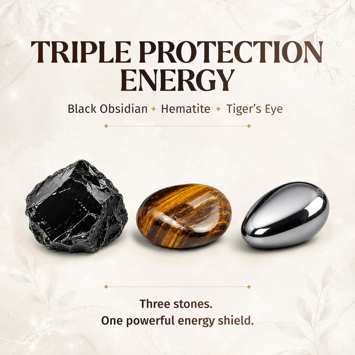 Hematite, Obsidian & Tiger's Eye Bracelet