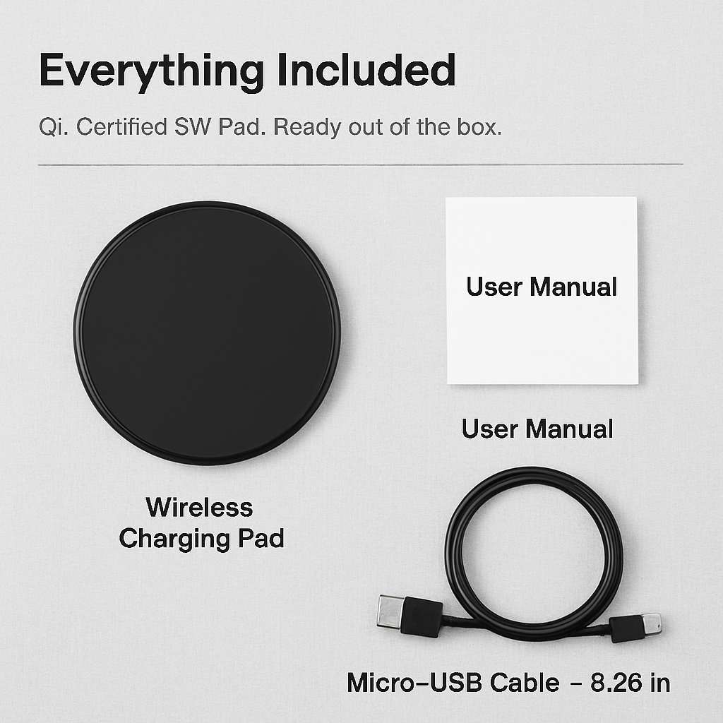 Wireless Charging Pad: Ultra-Slim, Case-Friendly