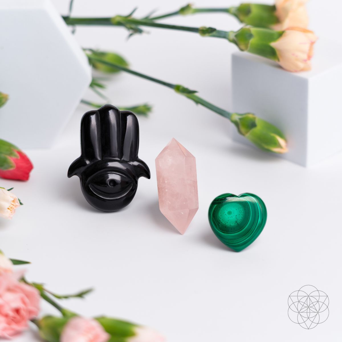 Hamsa Aromatherapy Crystal Car Kit