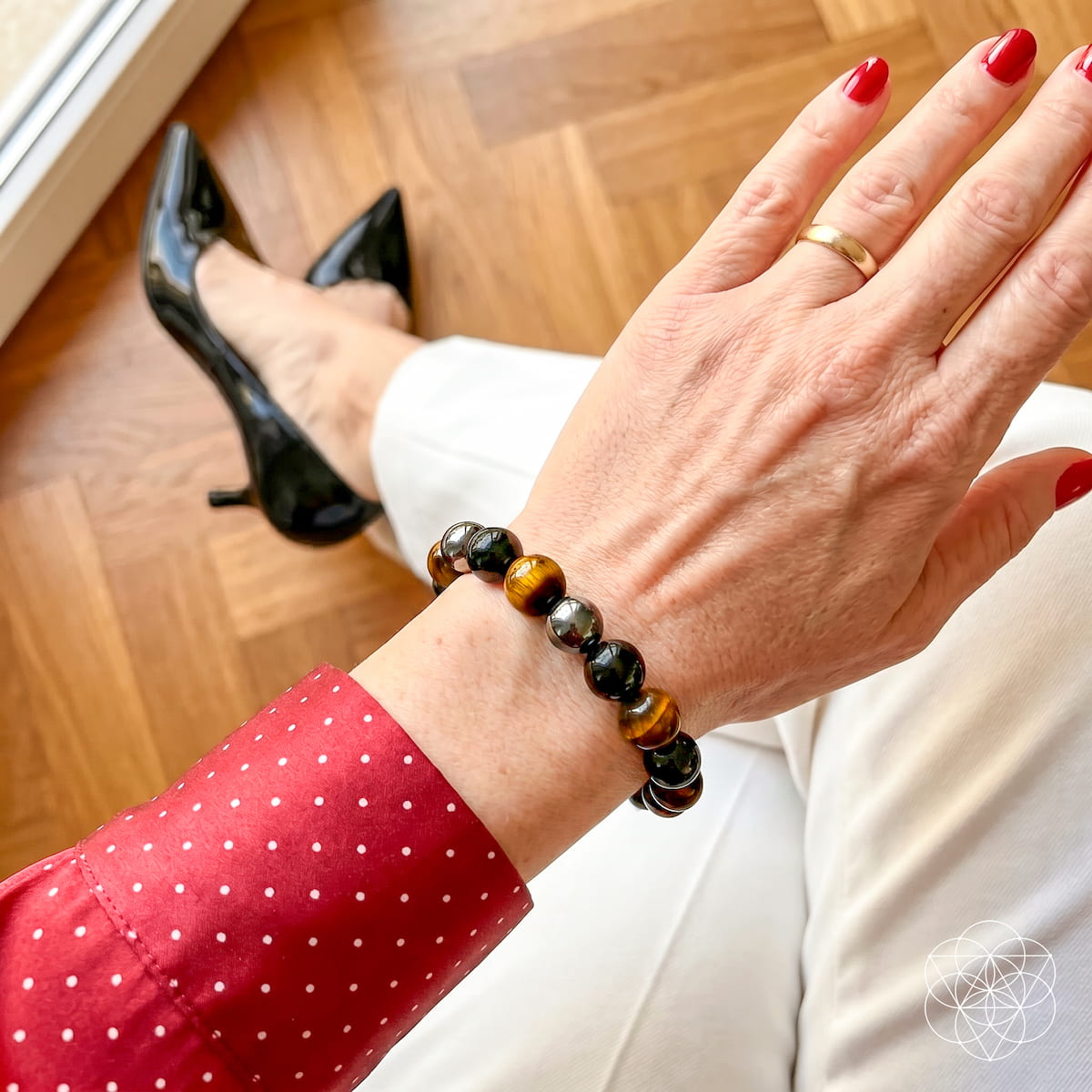 Hematite, Obsidian & Tiger's Eye Bracelet