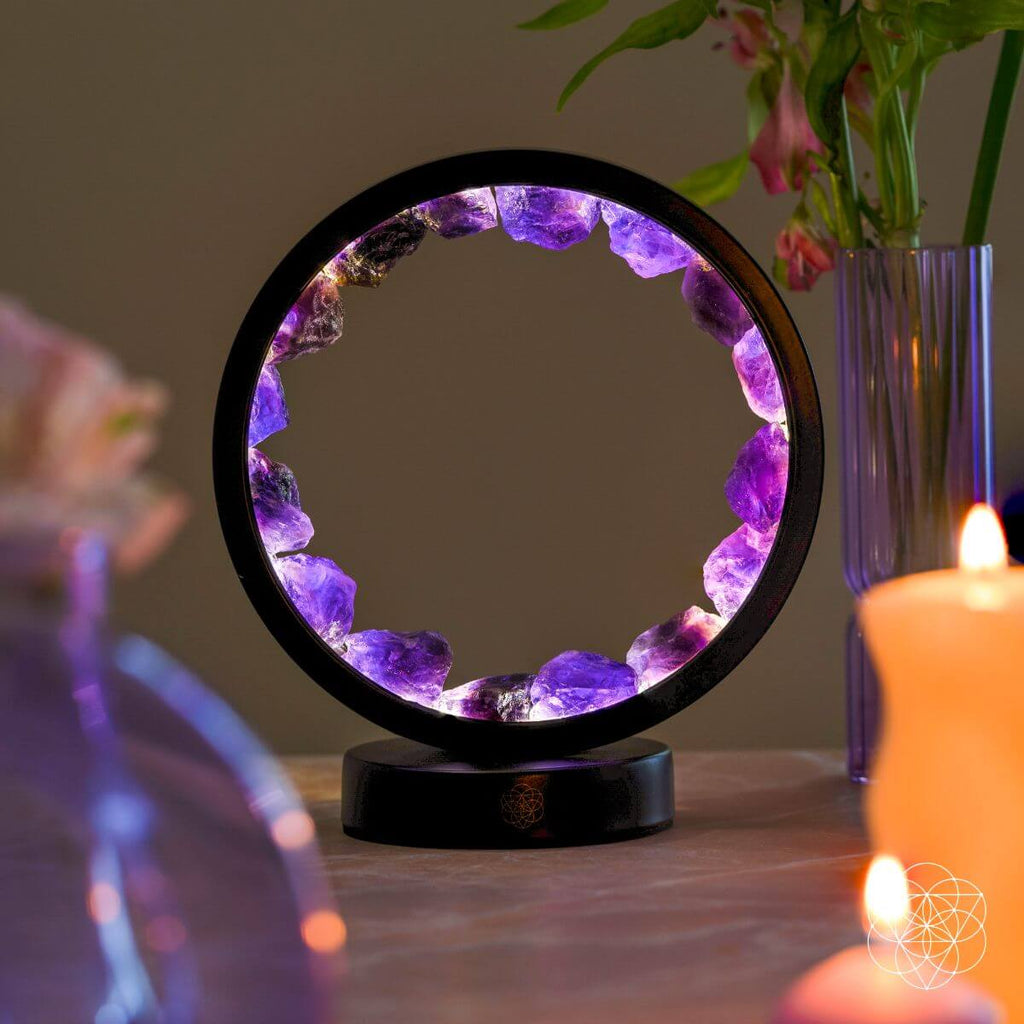 Amethyst Halo Crystal Lamp