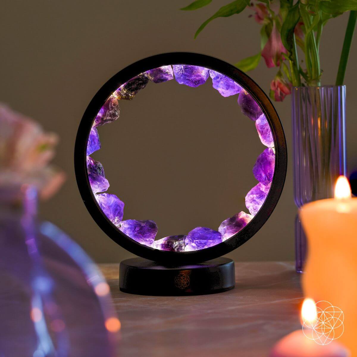 Amethyst Halo Crystal Lamp