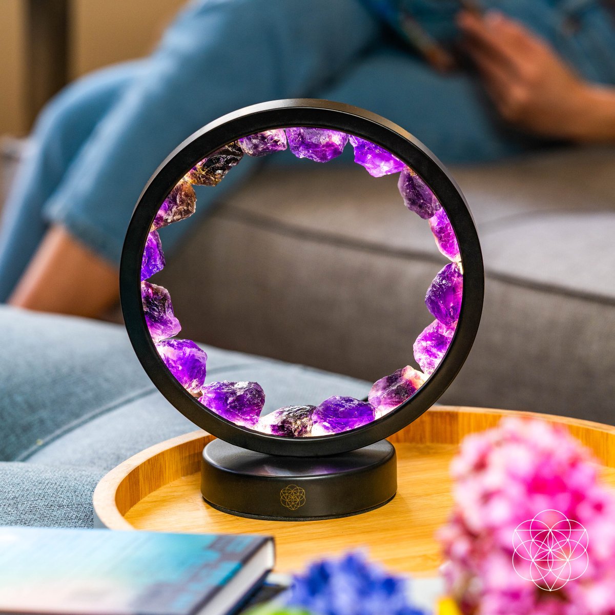 Amethyst Halo Crystal Lamp