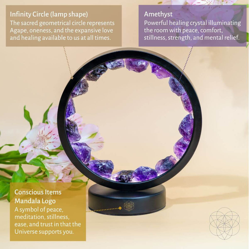 Amethyst Halo Crystal Lamp