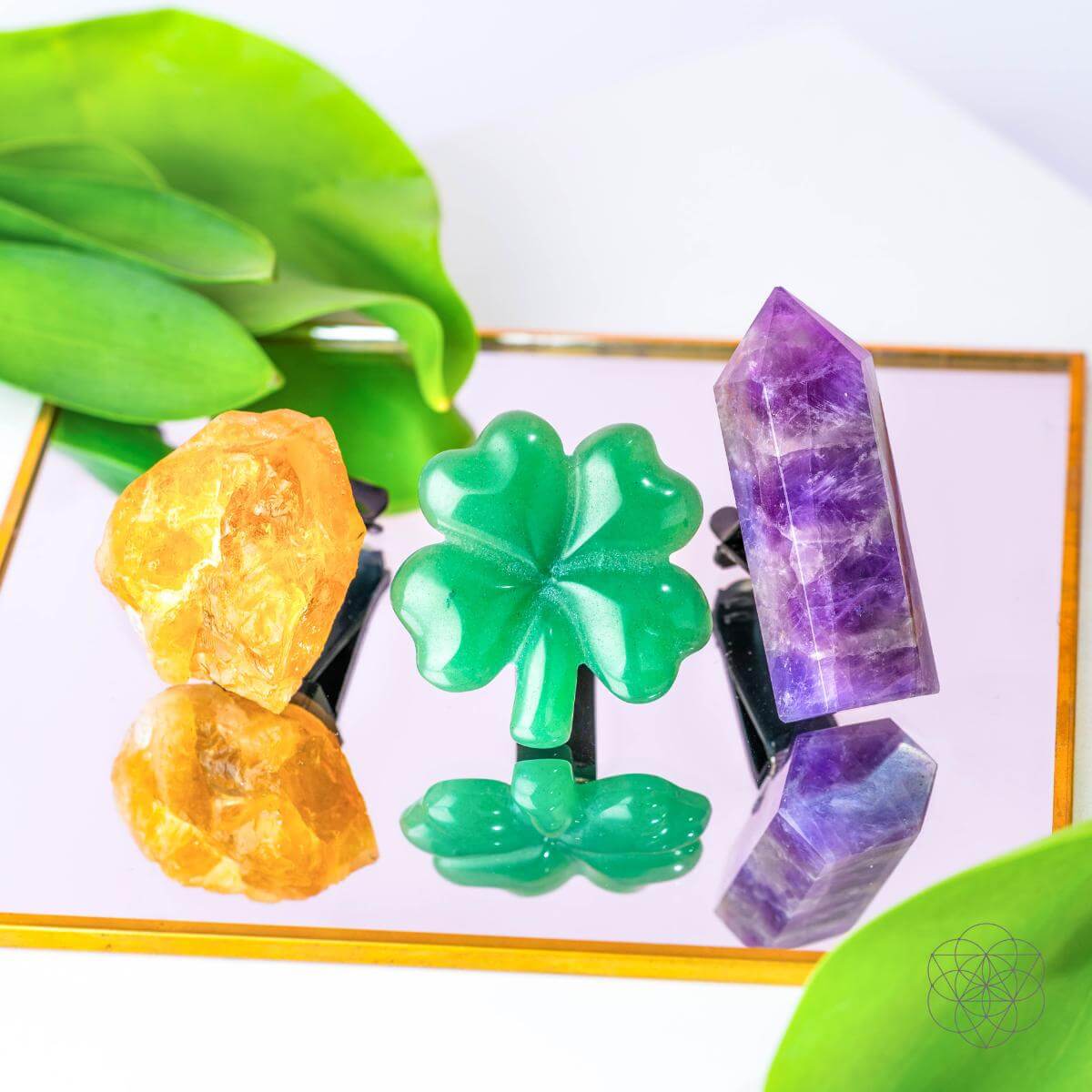 Aventurine, Citrine & Amethyst Car Crystal Kit