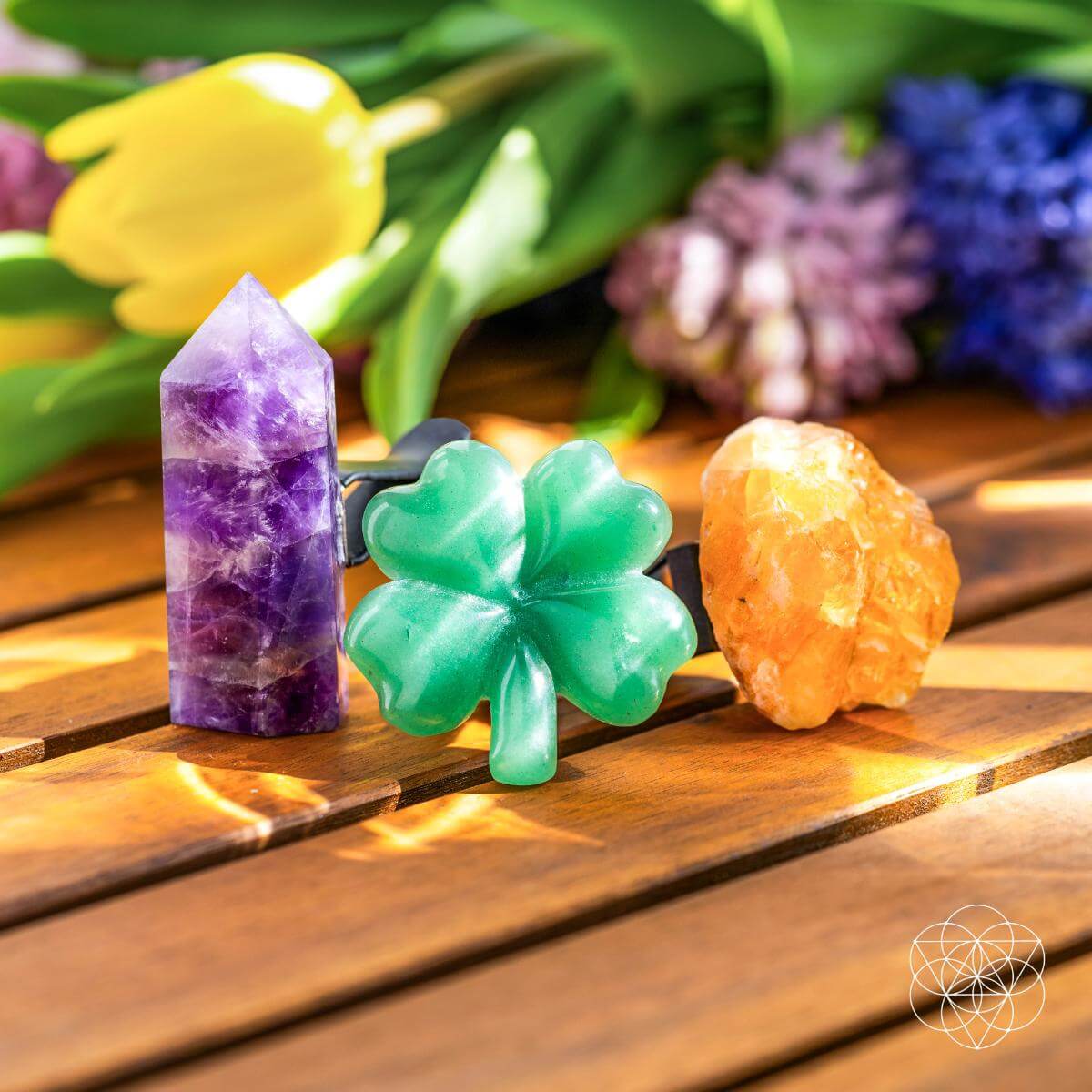 Aventurine, Citrine & Amethyst Car Crystal Kit