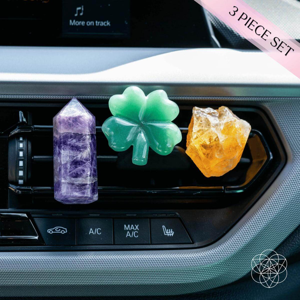 Aventurine, Citrine & Amethyst Car Crystal Kit