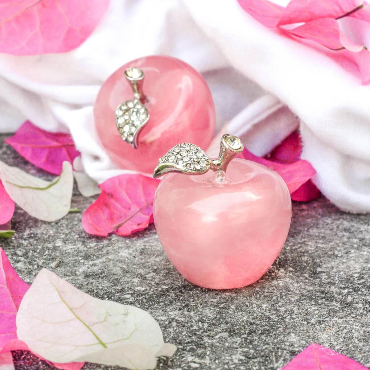 Rose Quartz Apple Decor