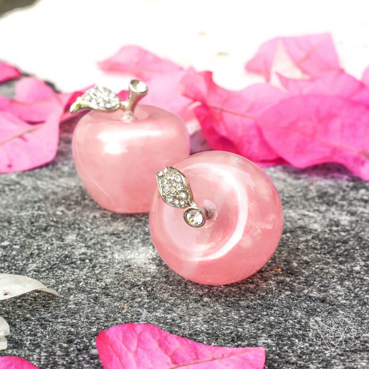 Rose Quartz Apple Decor