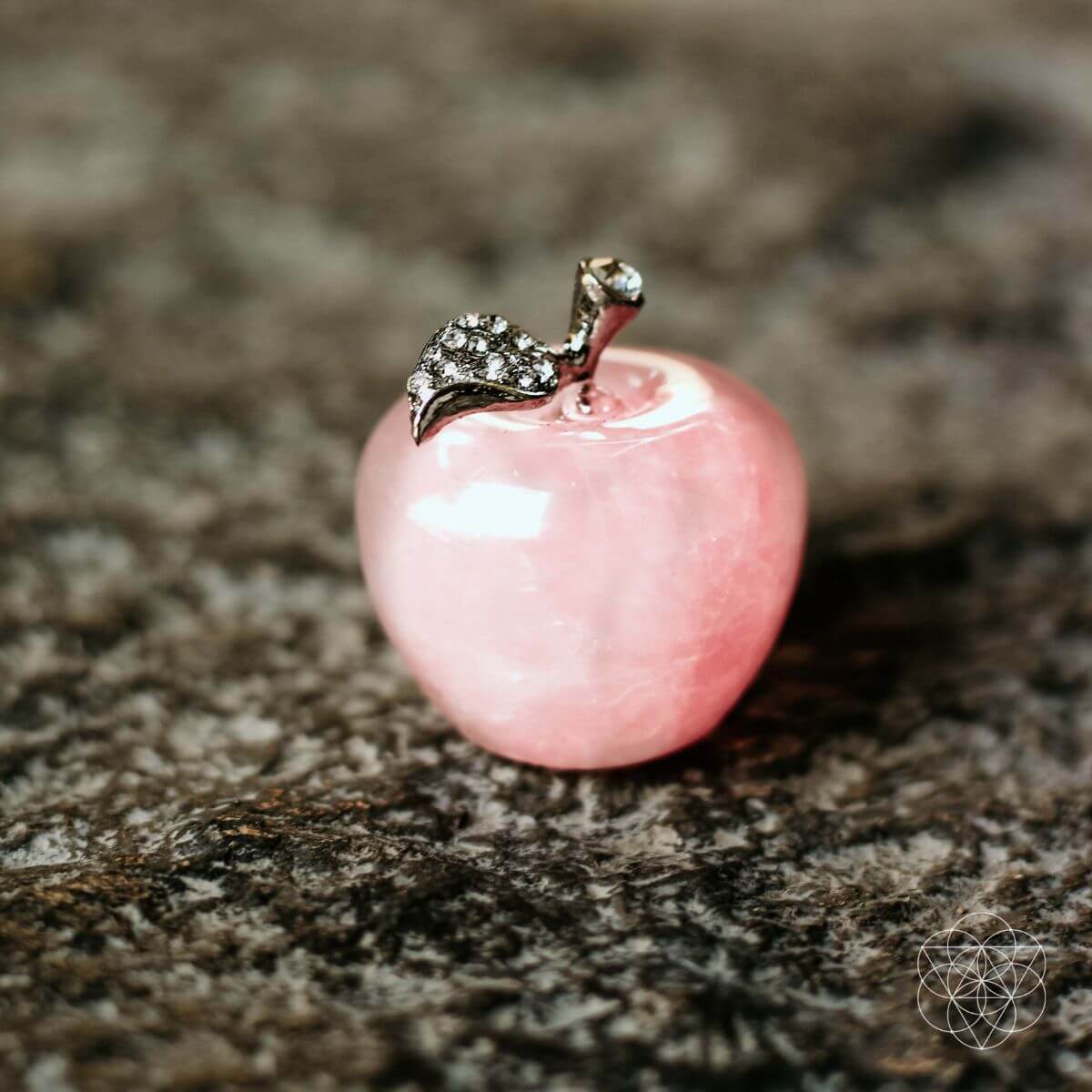 Rose Quartz Apple Decor
