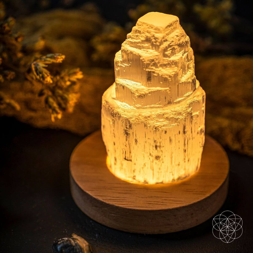 Selenite Crystal Lamp