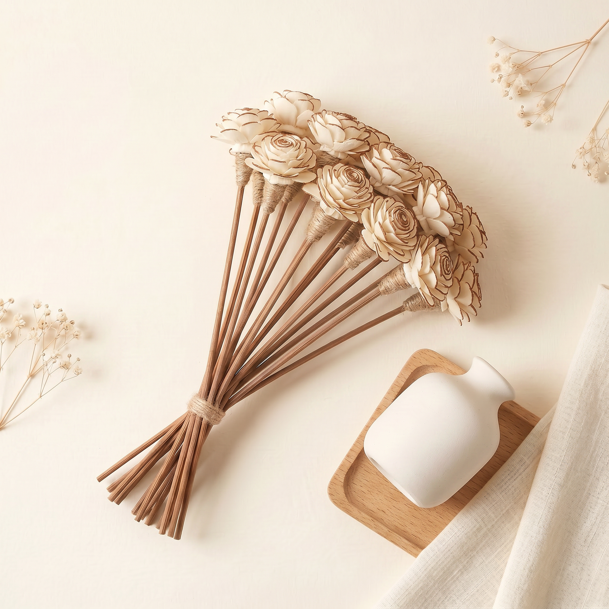 Sola Wood Flower Reed Diffuser Sticks – 12 Pack