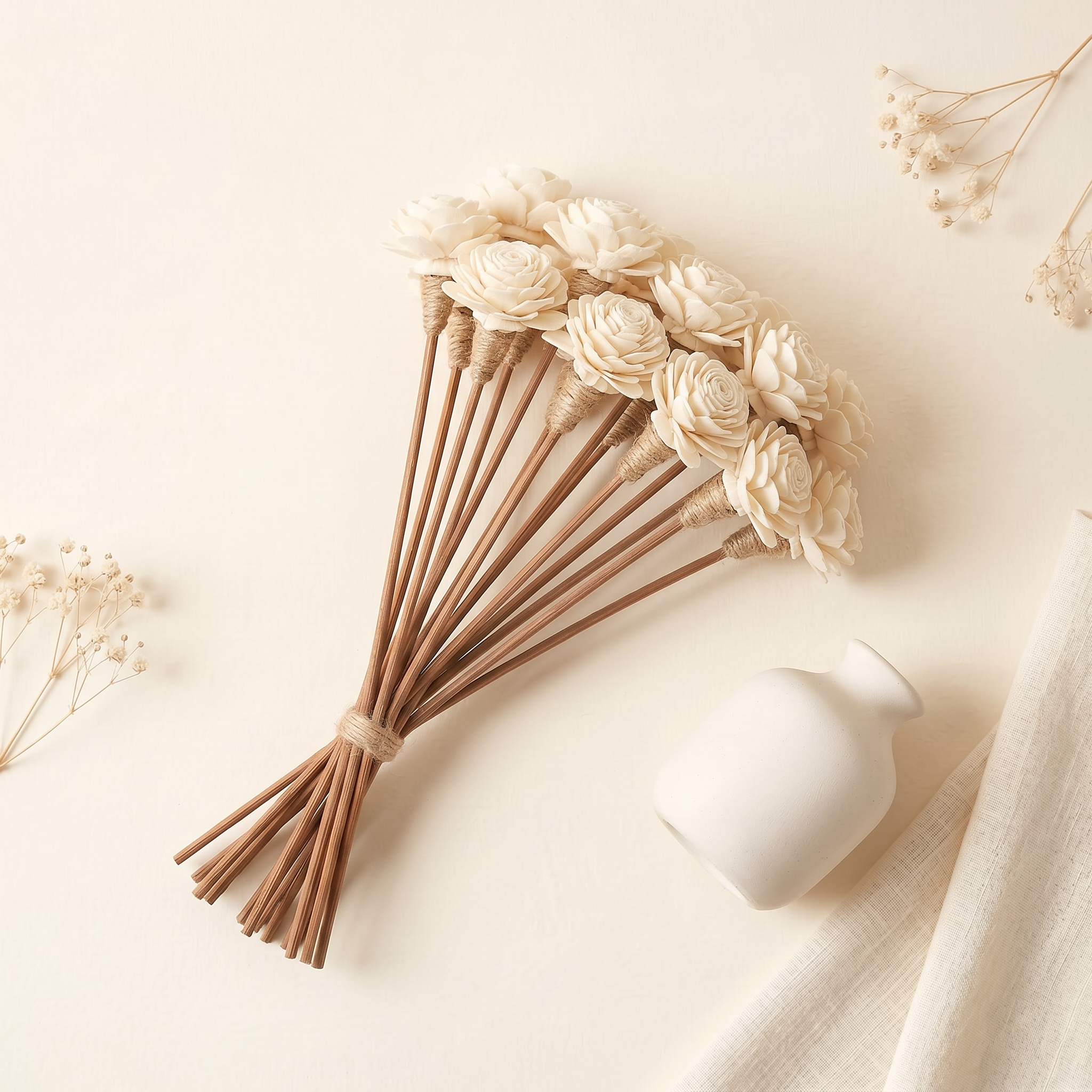 Sola Wood Flower Reed Diffuser Sticks – 12 Pack