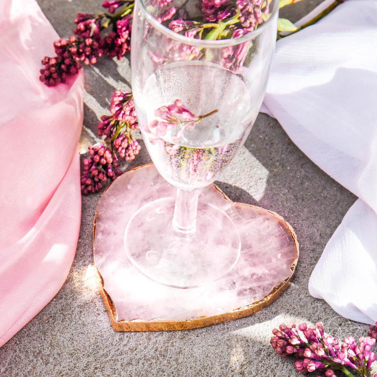 Rose Quartz Coasters - Set of 2