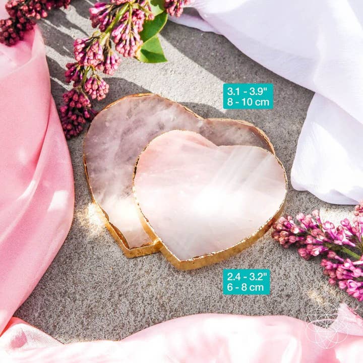 Rose Quartz Coasters - Set of 2