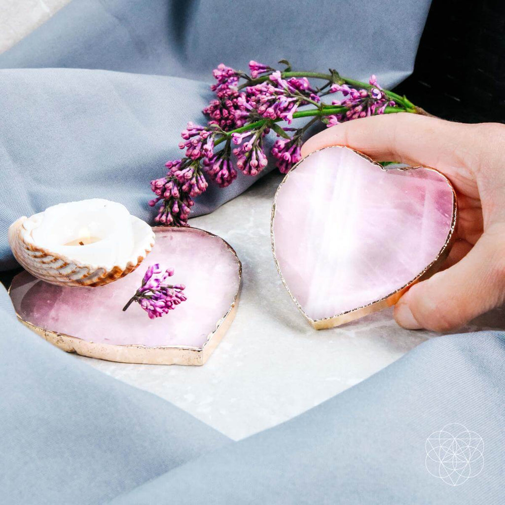 Rose Quartz Coasters - Set of 2