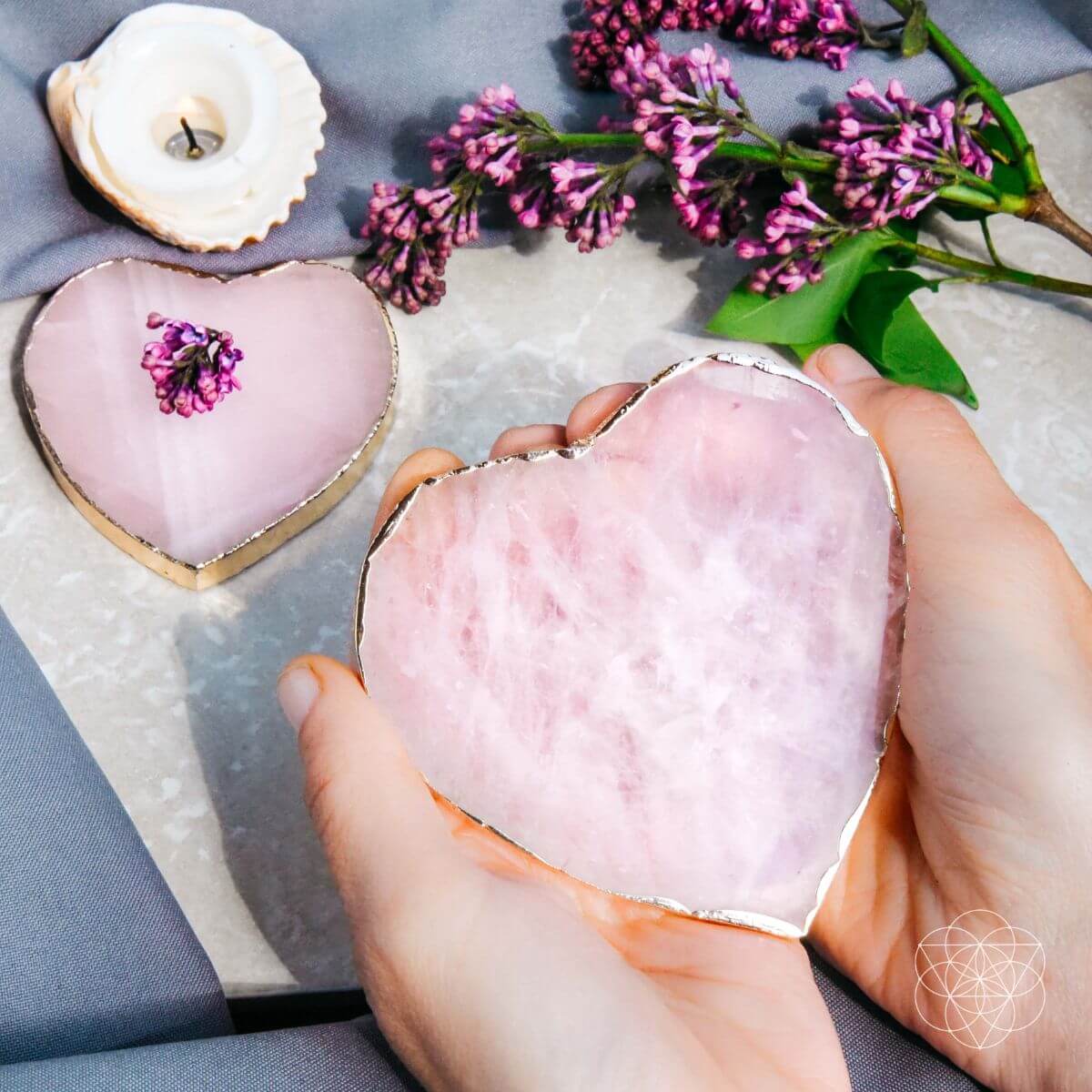 Rose Quartz Coasters - Set of 2