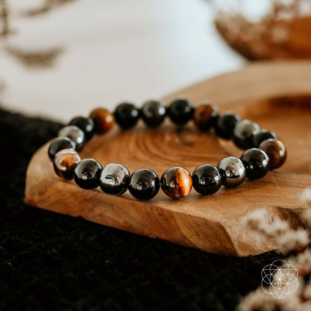 Hematite, Obsidian & Tiger's Eye Bracelet