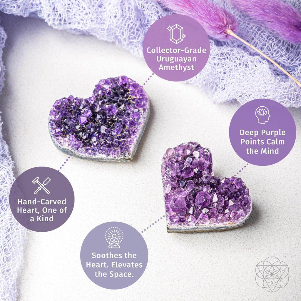 Uruguayan Amethyst Heart Cluster